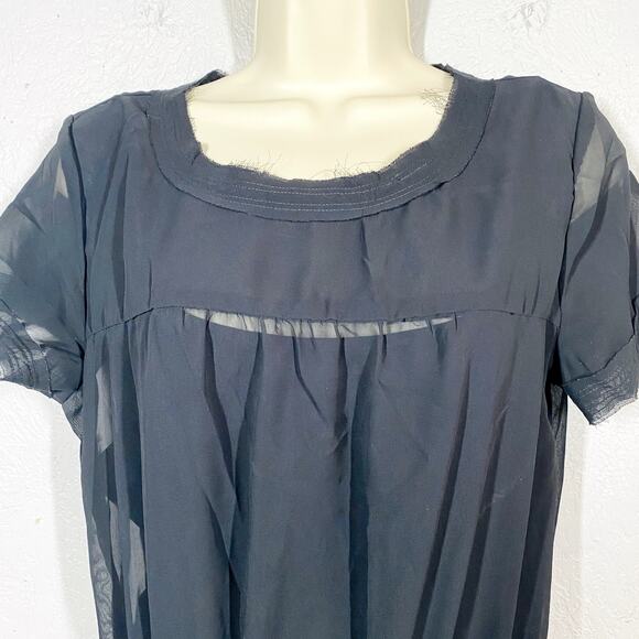 Converse Ruffled Cap Sleeve Tiered Mini Dress Whimsygoth Mesh Y2K Gauzy Cute - M - Picture 7 of 7